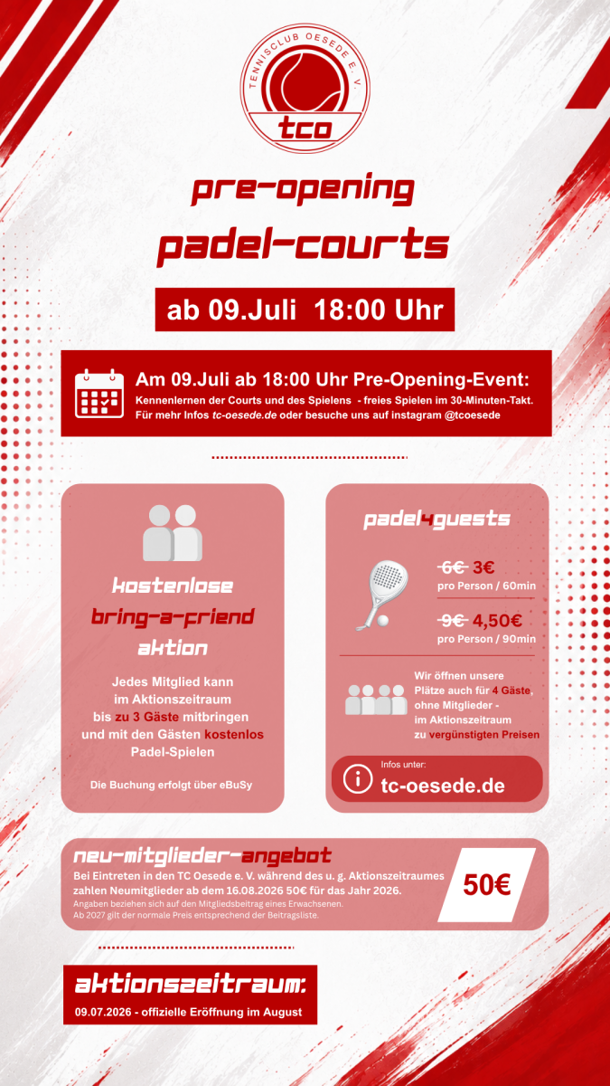 Pre-Opening Padel-Courts